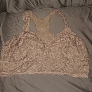 Lace Blush pink bralette size 3